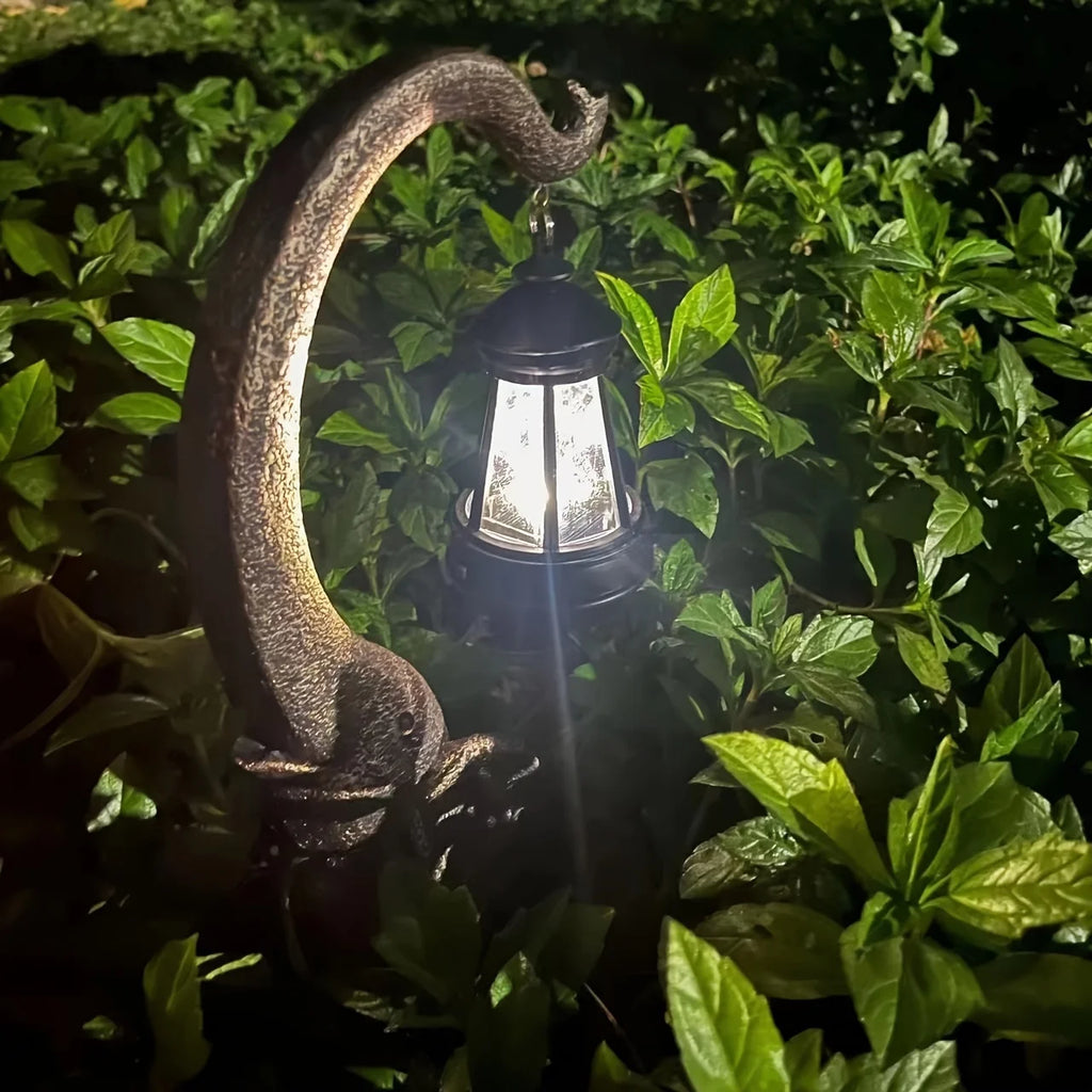 Balcony Landscaping Layout Imitation Stone Elephant Resin Atmosphere Lantern Decorations Courtyard Garden Decoration Solar Light